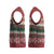 Chimpanzee Christmas Knitted V-Neck Vest Chimpanzee Wearing Santa Hat - Red Green Snowflake - Wonder Print Shop