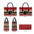 Chimpanzee Christmas Leather Bag Chimpanzee Wearing Santa Hat - Red Green Snowflake - Wonder Print Shop