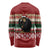 Chimpanzee Christmas Long Sleeve Shirt Chimpanzee Wearing Santa Hat - Red Green Snowflake - Wonder Print Shop
