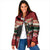 Chimpanzee Christmas Padded Jacket Chimpanzee Wearing Santa Hat - Red Green Snowflake - Wonder Print Shop