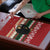Chimpanzee Christmas Puzzle Chimpanzee Wearing Santa Hat - Red Green Snowflake - Wonder Print Shop