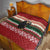 Chimpanzee Christmas Quilt Chimpanzee Wearing Santa Hat - Red Green Snowflake - Wonder Print Shop