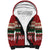 Chimpanzee Christmas Sherpa Hoodie Chimpanzee Wearing Santa Hat - Red Green Snowflake - Wonder Print Shop
