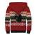 Chimpanzee Christmas Sherpa Hoodie Chimpanzee Wearing Santa Hat - Red Green Snowflake - Wonder Print Shop