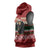 Chimpanzee Christmas Sleeveless Hoodie Chimpanzee Wearing Santa Hat - Red Green Snowflake - Wonder Print Shop