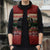 Chimpanzee Christmas Sleeveless Puffer Jacket Chimpanzee Wearing Santa Hat - Red Green Snowflake - Wonder Print Shop