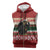 Chimpanzee Christmas Sleeveless Zip Hoodie Chimpanzee Wearing Santa Hat - Red Green Snowflake - Wonder Print Shop