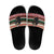 Chimpanzee Christmas Slide Sandals Chimpanzee Wearing Santa Hat - Red Green Snowflake - Wonder Print Shop