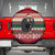 Chimpanzee Christmas Spare Tire Cover Chimpanzee Wearing Santa Hat - Red Green Snowflake - Wonder Print Shop