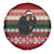 Chimpanzee Christmas Spare Tire Cover Chimpanzee Wearing Santa Hat - Red Green Snowflake - Wonder Print Shop