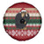 Chimpanzee Christmas Spare Tire Cover Chimpanzee Wearing Santa Hat - Red Green Snowflake - Wonder Print Shop