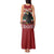 Chimpanzee Christmas Tank Maxi Dress Chimpanzee Wearing Santa Hat - Red Green Snowflake - Wonder Print Shop