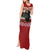 Chimpanzee Christmas Tank Maxi Dress Chimpanzee Wearing Santa Hat - Red Green Snowflake - Wonder Print Shop