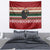 Chimpanzee Christmas Tapestry Chimpanzee Wearing Santa Hat - Red Green Snowflake - Wonder Print Shop