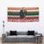 Chimpanzee Christmas Tapestry Chimpanzee Wearing Santa Hat - Red Green Snowflake - Wonder Print Shop