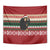 Chimpanzee Christmas Tapestry Chimpanzee Wearing Santa Hat - Red Green Snowflake - Wonder Print Shop