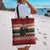 Chimpanzee Christmas Tote Bag Chimpanzee Wearing Santa Hat - Red Green Snowflake - Wonder Print Shop