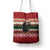 Chimpanzee Christmas Tote Bag Chimpanzee Wearing Santa Hat - Red Green Snowflake - Wonder Print Shop