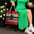 Chimpanzee Christmas Tote Bag Chimpanzee Wearing Santa Hat - Red Green Snowflake - Wonder Print Shop