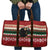 Chimpanzee Christmas Travel Bag Chimpanzee Wearing Santa Hat - Red Green Snowflake - Wonder Print Shop