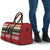 Chimpanzee Christmas Travel Bag Chimpanzee Wearing Santa Hat - Red Green Snowflake - Wonder Print Shop