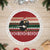 Chimpanzee Christmas Tree Skirt Chimpanzee Wearing Santa Hat - Red Green Snowflake - Wonder Print Shop