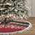 Chimpanzee Christmas Tree Skirt Chimpanzee Wearing Santa Hat - Red Green Snowflake - Wonder Print Shop