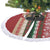 Chimpanzee Christmas Tree Skirt Chimpanzee Wearing Santa Hat - Red Green Snowflake - Wonder Print Shop