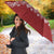 Chimpanzee Christmas Umbrella Chimpanzee Wearing Santa Hat - Red Green Snowflake - Wonder Print Shop