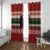 Chimpanzee Christmas Window Curtain Chimpanzee Wearing Santa Hat - Red Green Snowflake - Wonder Print Shop