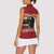 Chimpanzee Christmas Women Sleeveless Polo Shirt Chimpanzee Wearing Santa Hat - Red Green Snowflake - Wonder Print Shop
