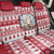 Christmas Santa Bunny Rabbits Back Car Seat Cover Red White Tree Snowflake Pattern - Wonder Print Shop