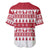 Christmas Santa Bunny Rabbits Baseball Jersey Red White Tree Snowflake Pattern - Wonder Print Shop