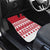 Christmas Santa Bunny Rabbits Car Mats Red White Tree Snowflake Pattern - Wonder Print Shop