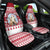 Christmas Santa Bunny Rabbits Car Seat Cover Red White Tree Snowflake Pattern - Wonder Print Shop