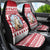 Christmas Santa Bunny Rabbits Car Seat Cover Red White Tree Snowflake Pattern - Wonder Print Shop