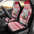 Christmas Santa Bunny Rabbits Car Seat Cover Red White Tree Snowflake Pattern - Wonder Print Shop