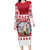 Christmas Santa Bunny Rabbits Family Matching Long Sleeve Bodycon Dress and Hawaiian Shirt Red White Tree Snowflake Pattern - Wonder Print Shop