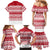 Christmas Santa Bunny Rabbits Family Matching Mermaid Dress and Hawaiian Shirt Red White Tree Snowflake Pattern - Wonder Print Shop