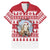 Christmas Santa Bunny Rabbits Family Matching Mermaid Dress and Hawaiian Shirt Red White Tree Snowflake Pattern - Wonder Print Shop