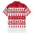 Christmas Santa Bunny Rabbits Family Matching Off The Shoulder Long Sleeve Dress and Hawaiian Shirt Red White Tree Snowflake Pattern - Wonder Print Shop