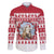Christmas Santa Bunny Rabbits Family Matching Off The Shoulder Long Sleeve Dress and Hawaiian Shirt Red White Tree Snowflake Pattern - Wonder Print Shop