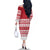 Christmas Santa Bunny Rabbits Family Matching Off The Shoulder Long Sleeve Dress and Hawaiian Shirt Red White Tree Snowflake Pattern - Wonder Print Shop
