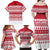 Christmas Santa Bunny Rabbits Family Matching Off Shoulder Maxi Dress and Hawaiian Shirt Red White Tree Snowflake Pattern - Wonder Print Shop