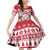 Christmas Santa Bunny Rabbits Family Matching Off Shoulder Short Dress and Hawaiian Shirt Red White Tree Snowflake Pattern - Wonder Print Shop