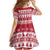Christmas Santa Bunny Rabbits Family Matching Short Sleeve Bodycon Dress and Hawaiian Shirt Red White Tree Snowflake Pattern - Wonder Print Shop
