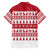 Christmas Santa Bunny Rabbits Family Matching Short Sleeve Bodycon Dress and Hawaiian Shirt Red White Tree Snowflake Pattern - Wonder Print Shop