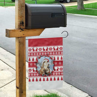 Christmas Santa Bunny Rabbits Garden Flag Red White Tree Snowflake Pattern - Wonder Print Shop