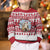 Christmas Santa Bunny Rabbits Kid Ugly Christmas Sweater Red White Tree Snowflake Pattern - Wonder Print Shop