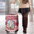 Christmas Santa Bunny Rabbits Luggage Cover Red White Tree Snowflake Pattern - Wonder Print Shop